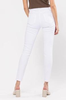 Hi-Rise Ankle Distressed Jeans
