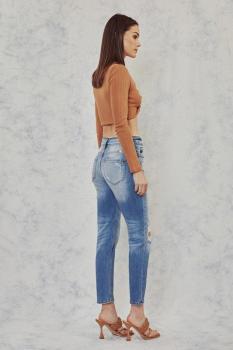 High Rise Ombre Wash Jeans
