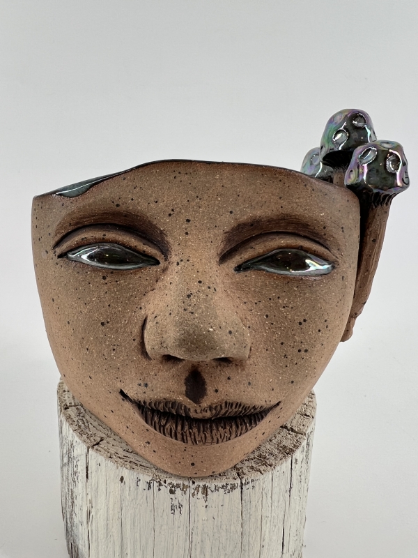 Ceramic Face Small Planter