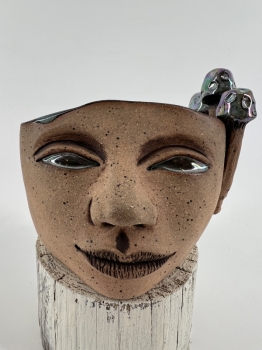 Ceramic Face Small Planter