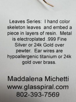 Skeleton Leaf Earrings