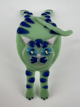 Fused Glass Arched Cat