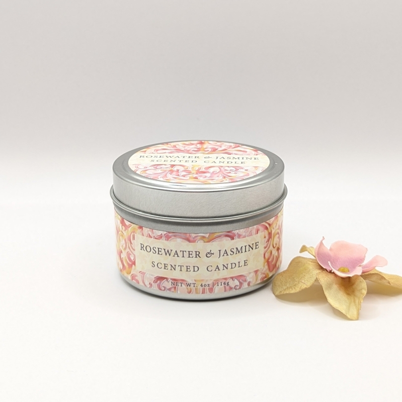 4oz Artisan Candle - Rosewater & Jasmine
