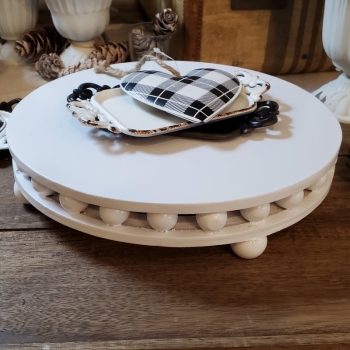 White Beaded Riser Trays