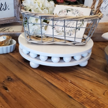 White Beaded Riser Trays