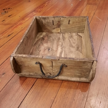 Reclaimed Wood Tray Mold with Metal Handles