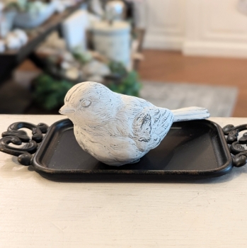 Whitewashed Carved Bird (varies)