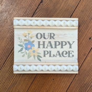 Our Happy Place Beaded Block