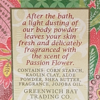 4oz Dusting Powder - Passion Flower & Olive Oil