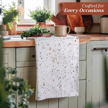 Meadow Florals - Beige 100% Cotton Kitchen towels - varies