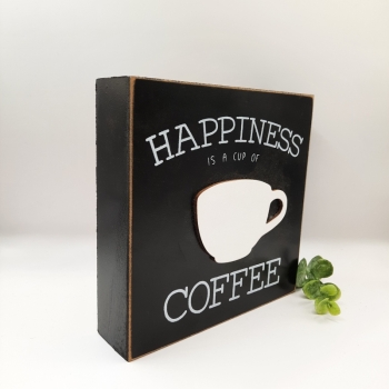 Happiness is a Cup of Coffee box sign