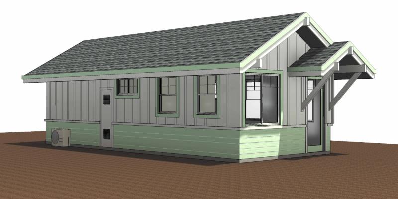1 Bedroom 499sf Exterior B