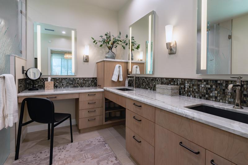 Wrap Around Oak Vanity