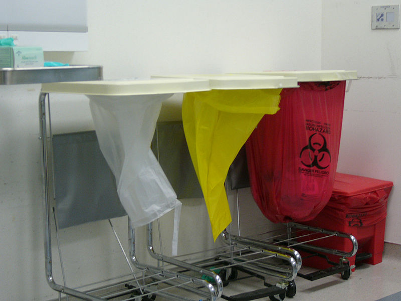 800px-Medical waste sorting in hospital