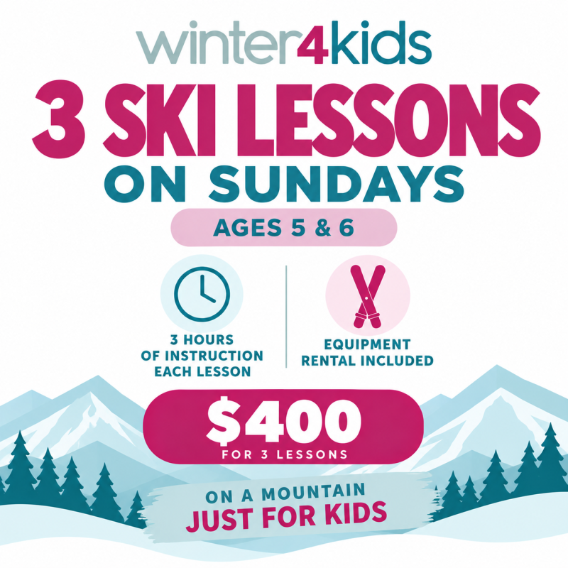 Sunday - Beginner Ski Lessons Ages 5-6